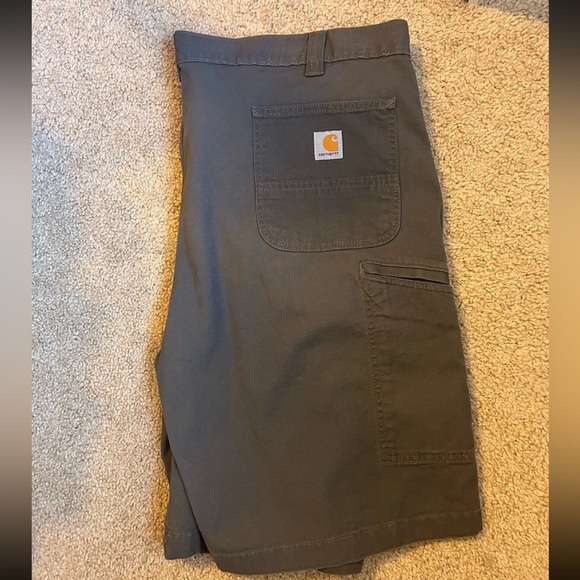 Carhartt Rugged Flex Shorts 42 Relaxed Fit Canvas Work Utility Grey NWT - Picture 2 of 4